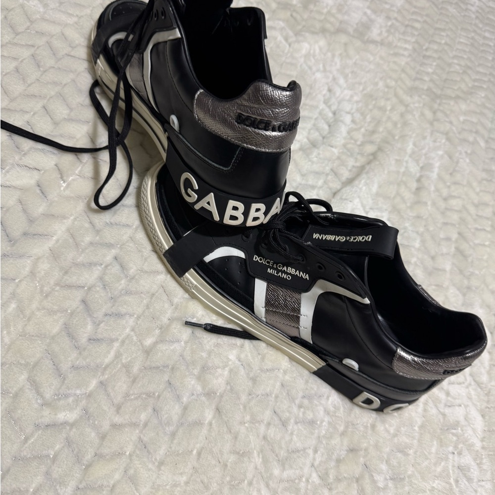 Dolce & Gabbana Black and Silver Sneakers - Picture 10 of 15